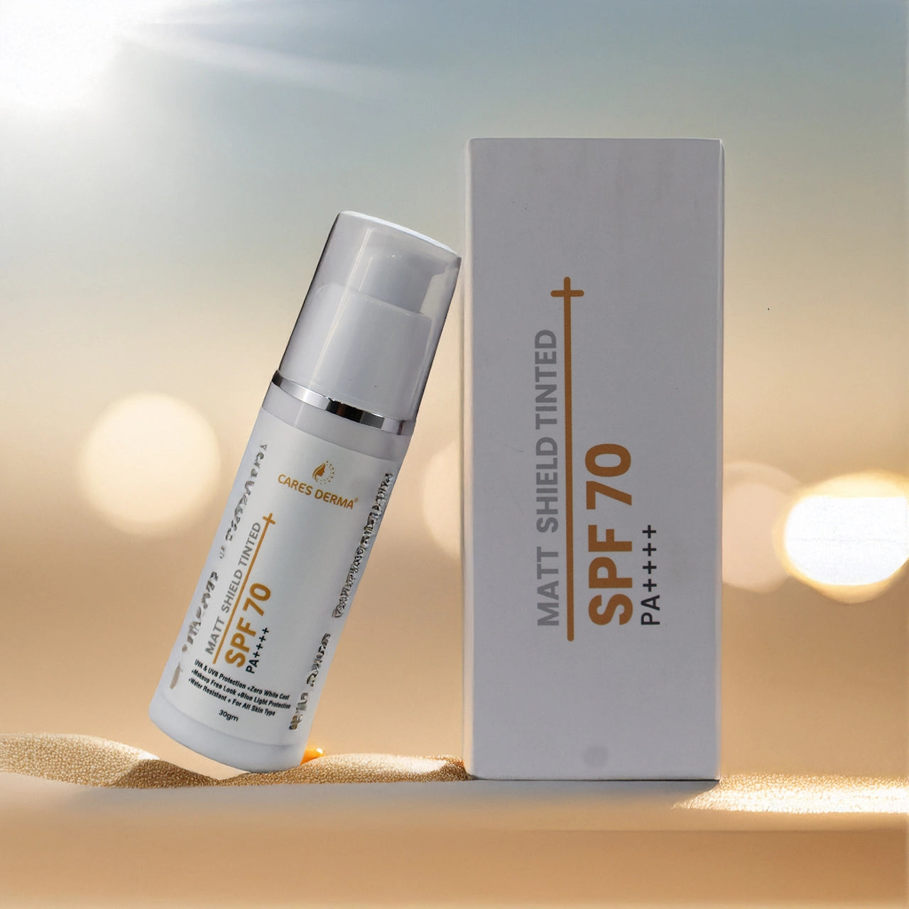 Cares Derma Matt Sheild Tinted SPF - 30GM - Cares Derma Cares Derma Matt Sheild Tinted SPF - 30GM - Cares Derma