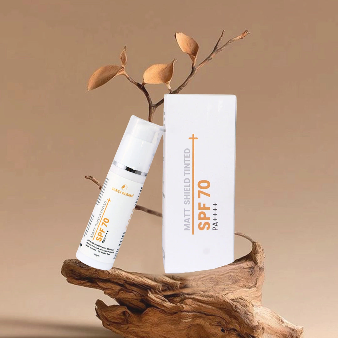 Cares Derma Matt Sheild Tinted SPF - 30GM - Cares Derma Cares Derma Matt Sheild Tinted SPF - 30GM - Cares Derma