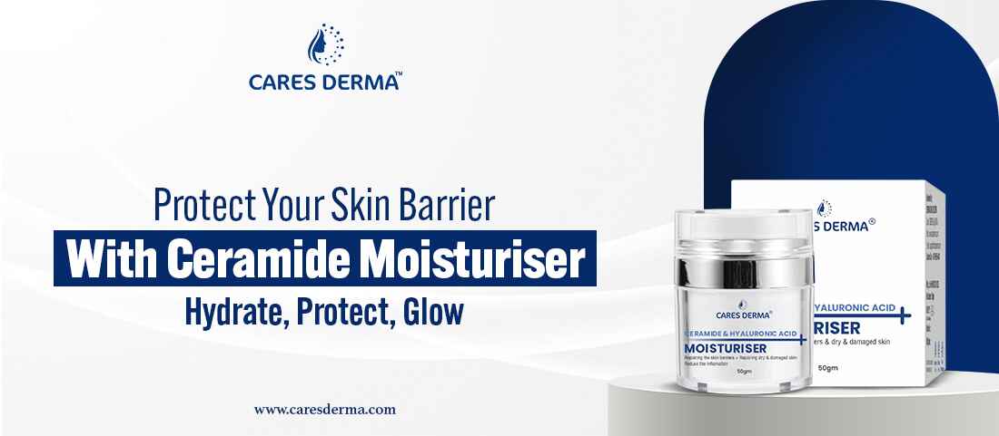Ceramide Moisturiser with Hyaluronic Acid for deep hydration and act as skin barrier repair.