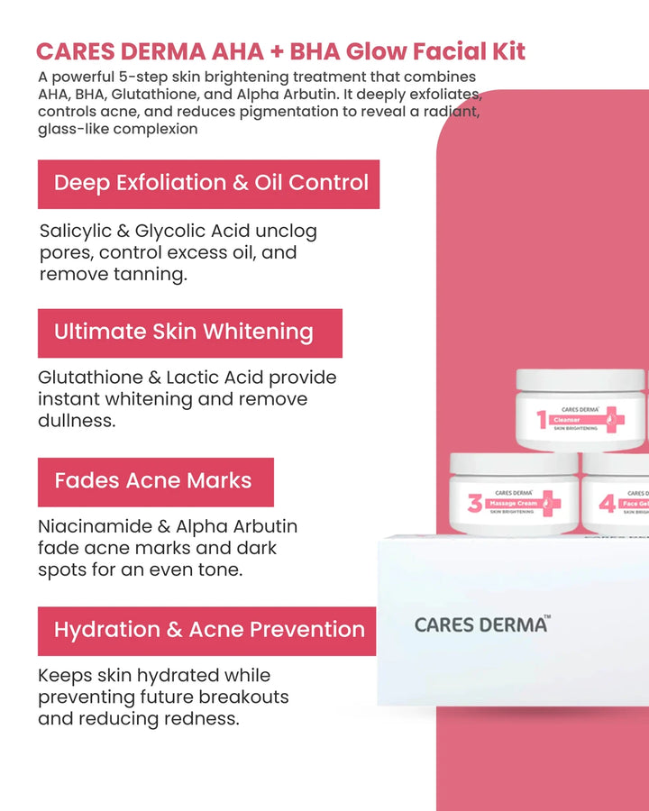 Aha Bha Skin Brightening Facial Kit – Cares Derma