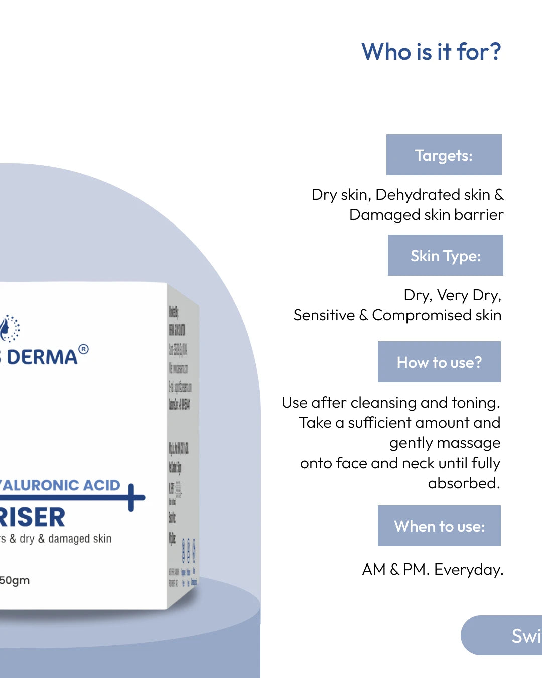 Ceramide Moisturiser with Hyaluronic Acid 50ML