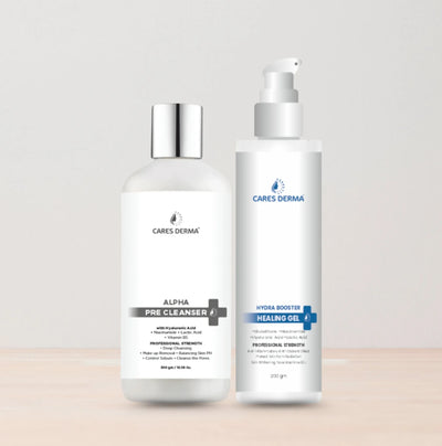 Alpha pre cleanser + Hydra Booster healing gel