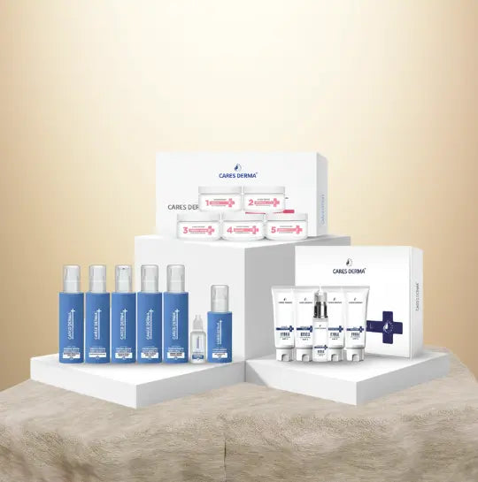 Hydra Facial Kit,  Aha Bha Skin Brightening Facial Kit & Bio French Glow Medi - Facial ++ Combo - Cares Derma